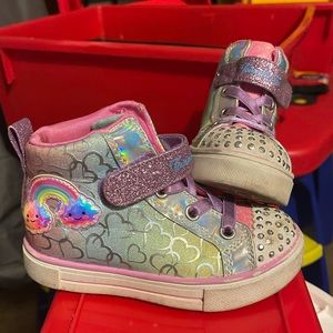 Sketchers Twinkle Toes Toddler Girls Size 8 Rainbow Sneakers